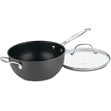 Cuisinart 6354-24H Chef's Classic Nonstick Hard-Anodized 4-Quart Chef's Pan with Helper Handle and Glass Cover