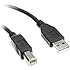 CableWholesale 1-Foot USB Type A Male/Type B Male Cable, 2.0 Version, Black (10U2-02201BK)