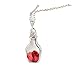 Ammazona Women Fashion Popular Crystal Necklace Love Drift Bottles (Red)