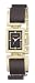 Fossil Ladies Naturally Modern Over lapping Square Bracelet, Wood and Gold Ion Plating Brown Dial
