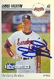Chris Martin, Harrisburg Senators - Expos Affiliate, 1992 Skybox Pre-Rookie Autographed Card