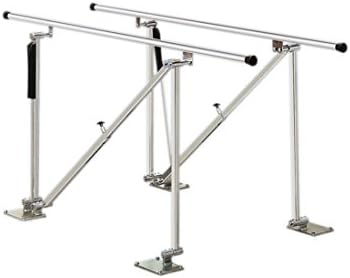 Parallel Bars, floor mounted, height adjustable, 10 foot long