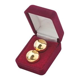 Pouch and Lubricant sampler Included - KegelPro Gold Ben-Wa Kegel Exercise BenWa