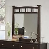 Youth Dresser Mirror with Arched Top in Rich Cappuccino Finish