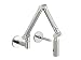 KOHLER K-6228-C11-CP Karbon Wall-Mount Kitchen Faucet with Silver Tube, Polished Chrome