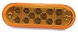 Roadpro RP6064ADL Amber 6.5"x 2.25" Oval LED Diamond Lens Sealed Light with 3-Pin Plug-In Connection