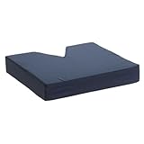 Duro-Med Coccyx Seat Cushion with Navy Poly/Cotton Cover, Navy