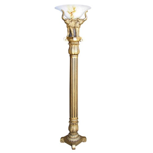 ORE International 9000 Antique-Style Floor Lamp, Gold On Sale