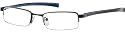 Sunoptic OR51C Gunmetal/Grey Reading Glasses - Strength +1.50 
Including Hard Case