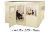 Portafab Class A Fire & Sound Rated Panels Complete 4 Wall 12x24 - Champagne
