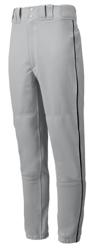 Mizuno Youth Premier Piped Pant (Gray/Black, XXX-Large)