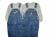 Toddler Boys Sizes 2T/3T/4T Cotton Denim Embroidered Bib Pocket Overall 2-PC Sets (Pre-pack=24 Sets with Assorted Sizes/Emb. Designs, Each $7.50)