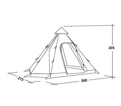 EASY CAMP Tipi blanc tente de camping 3 à 8 personnes