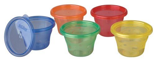 Nûby 91161 Pick Nick Snack Cups, Schälchen mit Deckel, 6er Pack