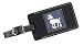 poodle31  - White Poodle Leather Luggage Tag