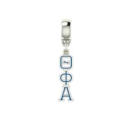 Theta Phi Alpha Lavaliere Drop Charm. Solid Sterling Silver with Enamel