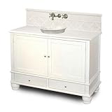 American Bath Factory P6-1-WH50 Innovations Vanity Package in Weathered White with 50 Vanity Top
