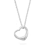 18 Inch Necklace with Floating Heart Pendant