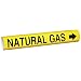 Brady 5726-II B-689 PVF Over-Laminated Polyester, Black on Yellow High Performance - Wrap Around Pipe Marker, Legend "Natural Gas" For 2-1/2" - 7-7/8" Outside Pipe Diameter