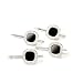 Jewelry : 14kt. White Gold Black Onyx And Diamond Set 4 Studs