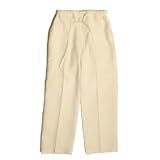 Boys 100% linen drawstring pants in ivory.