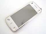 Nokia N97 mini ~ White Touch Screen Digitizer Front Glass Faceplate Lens Part Panel with Metal Frame ~ Mobile Phone Repair Part Replacement