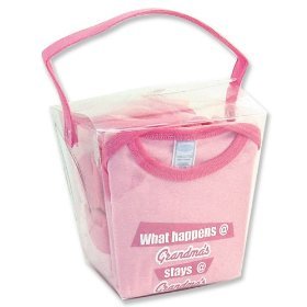 What Happens At Grandmas Baby Gift Set-Pink