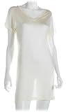 Intimo Women's Short Sleeve Silk Knit V-Neck Nightshirt
