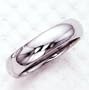 Mens 5MM 14kt white gold comfort fit wedding band