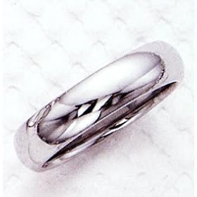 Mens 5MM 14kt white gold comfort fit wedding band