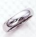 Mens 6MM 14kt white gold wedding band