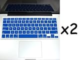 Bluecell 2 Pcs Blue Keyboard Cover for Apple Macbook/Macbook Pro 13