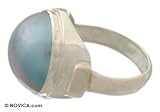 Pearl ring, 'Blue Sophistication' 8 (US Ring size)