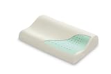 HoMedics Contoured Comfort Premium Grade Memory Foam Pillow with Jacquard Cover and SilverGuard and CoolCore, Small