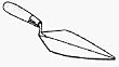 Goldblatt Trowel Trade Tools GB01618 10-Inch x 4-5/8-Inch Narrow London Brick Trowel
