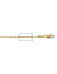 14 kt Pink Gold Diamond Cut Rope Chain Necklace 1.25mm 24 inches Lobster Lock