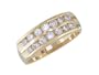 Derise 14K Gold Double Row Channel Set Diamond Ring