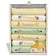 Baby 7-Day Gift Bib Set - Green & Yellow