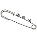 Housweety 10 Silver Tone Rhinestone Safety Pins Brooches 5.1x1.5cm