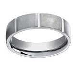 BENCHMARK Titanium Satin-Finished Comfort-Fit Wedding Band (6.00 mm)