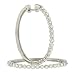 32 Stone Round Pave Set Diamond Hoop Earrings .68cttw