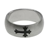 316L Stainless Steel Ring with matte polish. Width: 8.5mm