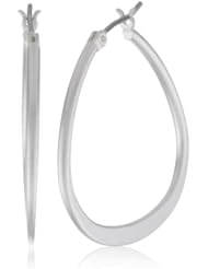 Kenneth Cole New York Silver-Tone Teardrop Hoop Earrings