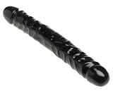 31PA0E4Z97L. SL160  Doc Johnson Jr. Veined Double Header Dildo, Black, 12 Inches