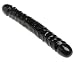 Doc Johnson Jr. Veined Double Header Dildo, Black, 12 Inches