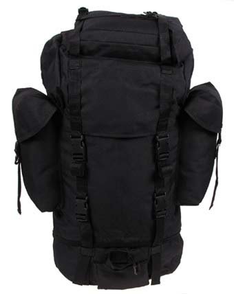 BW Kampfrucksack, schwarz, gross, Mod., Nylon mit Alu-Aussteifung