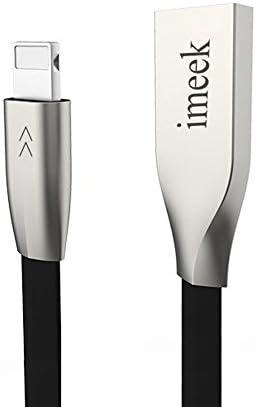 Lightning Cable,imeek™ 3.3ft/1m 2.4A USB Charging &amp; Syncing Cord for iPhone 6s, 6s plus, 6plus, 6,5s 5c 5,iPad Mini, Air,iPad5,iPod on iOS9 (Black)