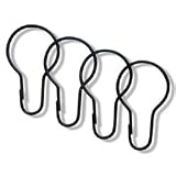 Oil Rubbed Bronze Shower Curtain Rings - Set of 12 Hooks
