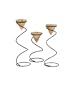 Uttermost 17041, Onyx Twist Candleholders, Set of 3