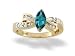 Jewelry : 14K Yellow Gold Marquise Created Alexandrite and Diamond Bow Ring